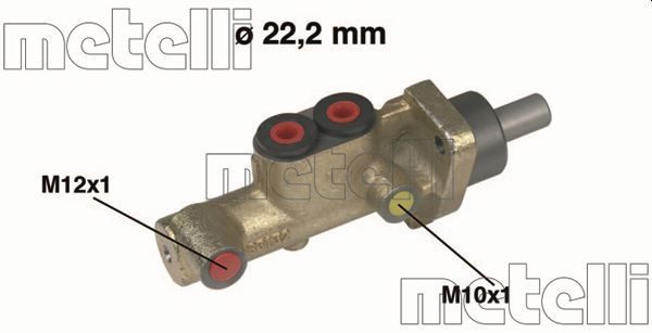 Головний гальмівний циліндр METELLI 050246 - zapix