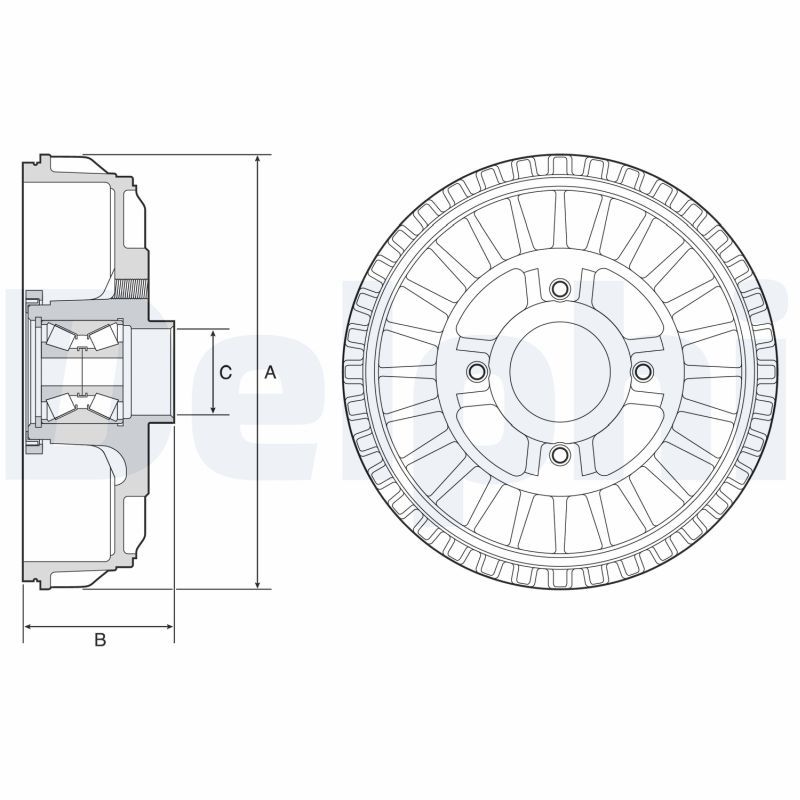 Гальмівний барабан DELPHI BFR621 - zapix