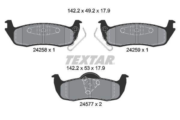 Гальмівні колодки дискові TEXTAR 2425801 - zapix