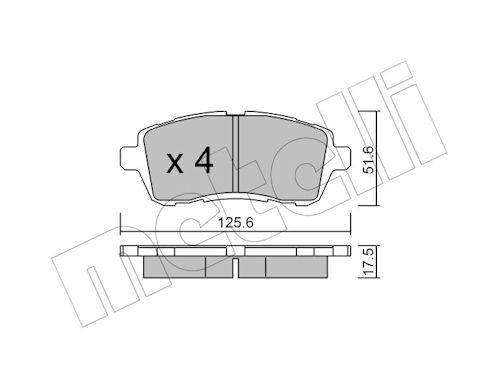 Гальмівні колодки дискові METELLI 2207932 - zapix