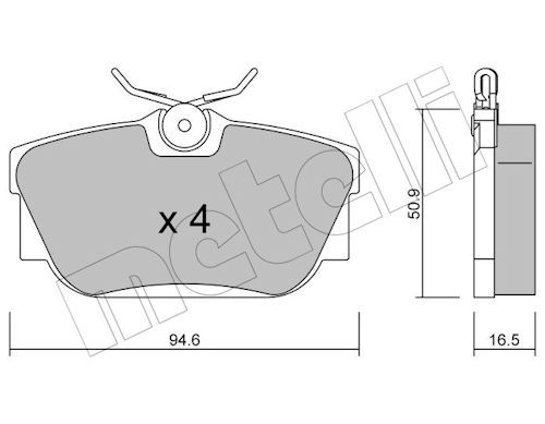 Гальмівні колодки дискові METELLI 2203460 - zapix