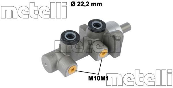 Головний гальмівний циліндр METELLI 050722 - zapix