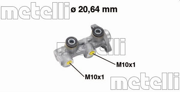 Головний гальмівний циліндр METELLI 050760 - zapix