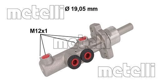 Головний гальмівний циліндр METELLI 050882 - zapix