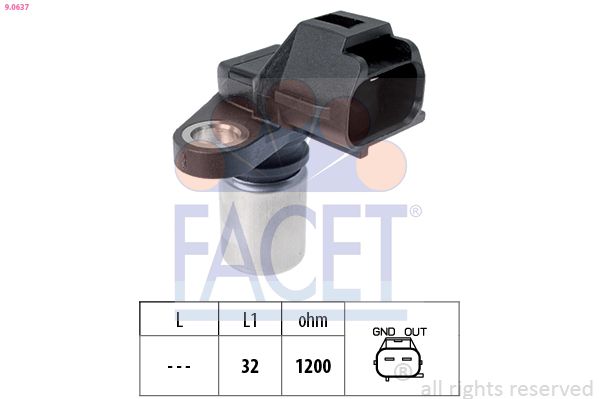 Датчик положення розподільного вала FACET 90637 - zapix