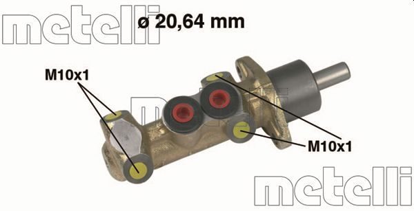 Головний гальмівний циліндр METELLI 050044 - zapix