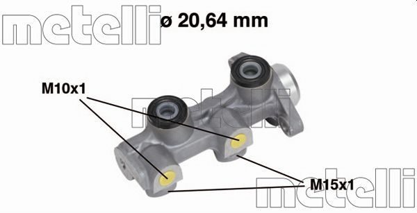 Головний гальмівний циліндр METELLI 050507 - zapix