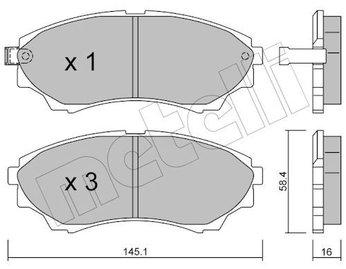 Гальмівні колодки дискові METELLI 2206100 - zapix