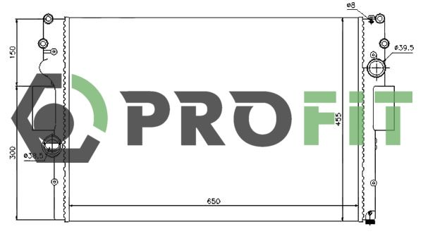 Радіатор охолодження двигуна PROFIT 17400701 - zapix