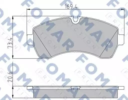 Гальмівні колодки дискові FOMAR FRICTION FO921481 - zapix