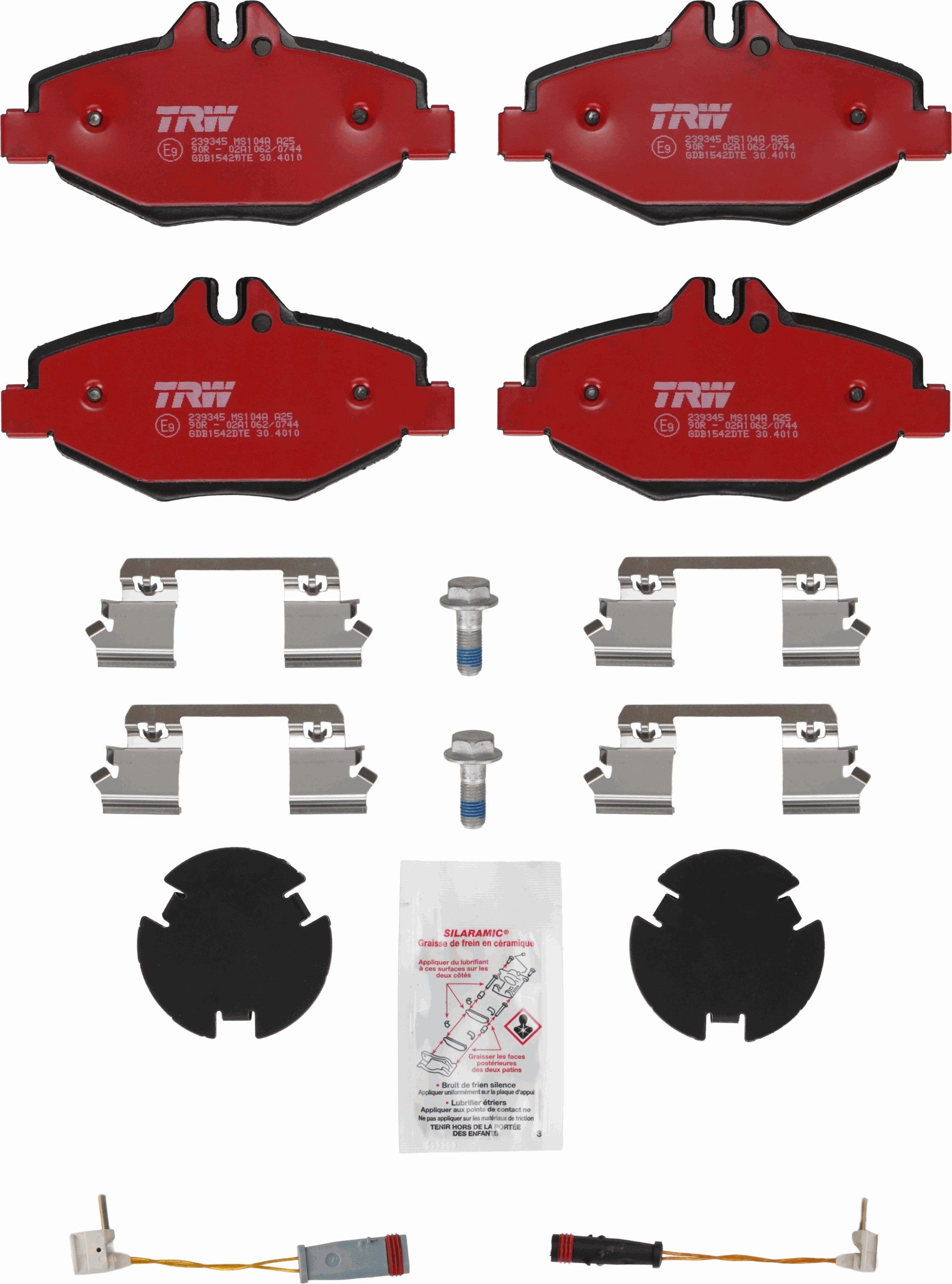 Гальмівні колодки дискові TRW GDB1542DTE - zapix