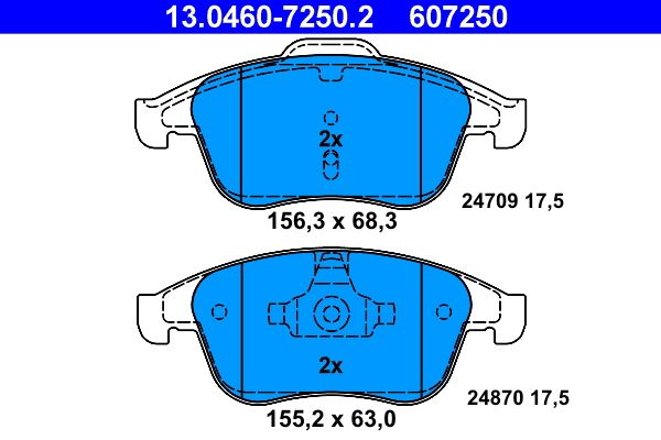 Гальмівні колодки дискові ATE 13046072502 - zapix