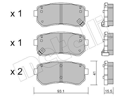 Гальмівні колодки дискові METELLI 2207250 - zapix