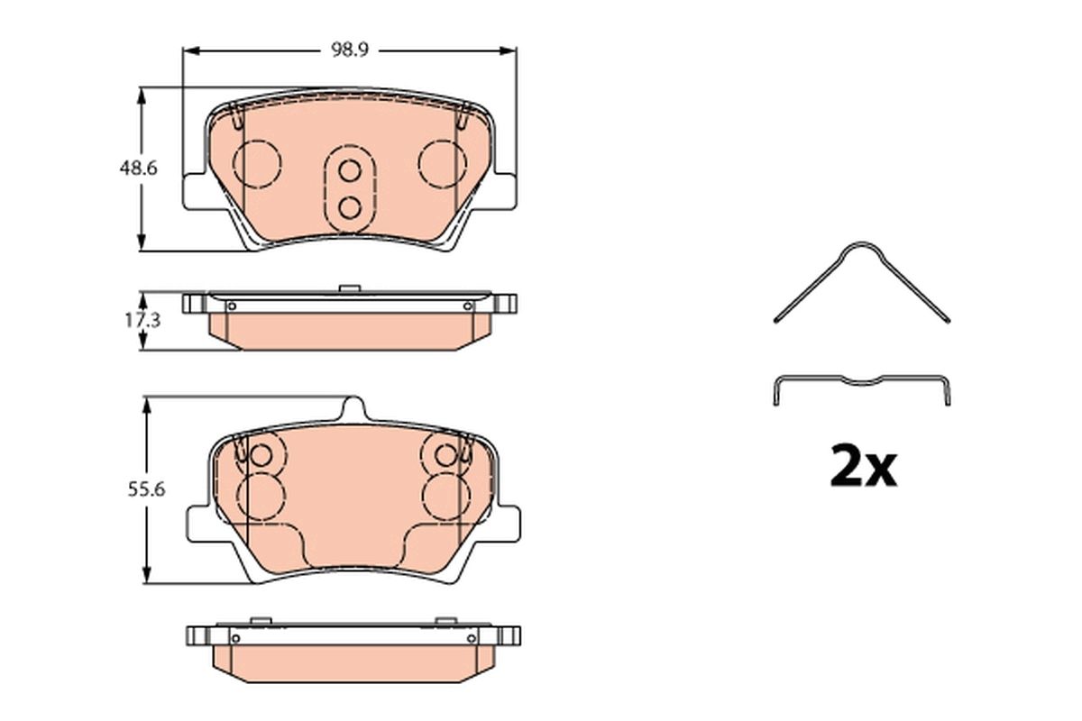 Гальмівні колодки дискові TRW GDB2277 - zapix
