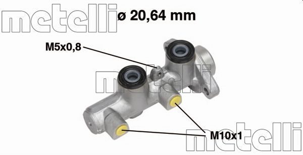 Головний гальмівний циліндр METELLI 050514 - zapix