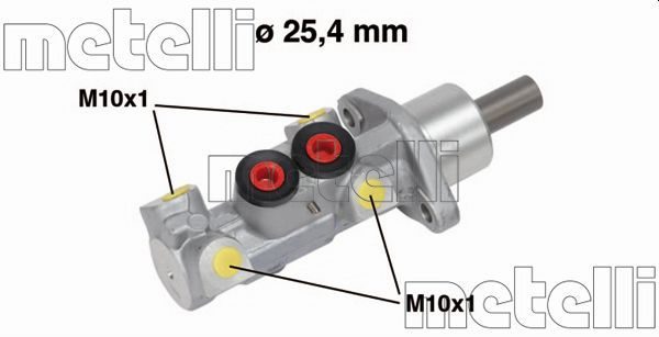 Головний гальмівний циліндр METELLI 050604 - zapix