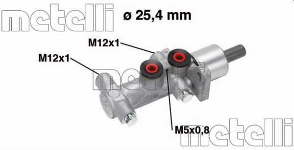 Головний гальмівний циліндр METELLI 050767 - zapix