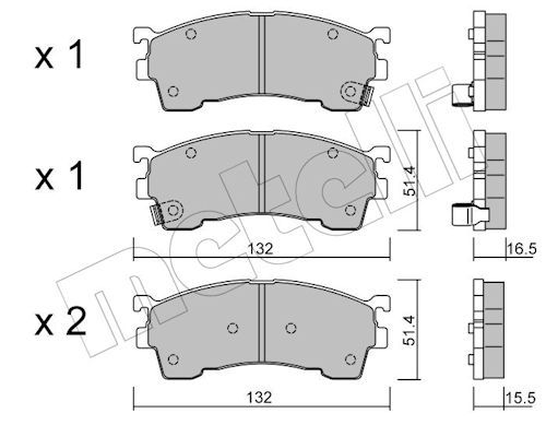 Гальмівні колодки дискові METELLI 2202231 - zapix