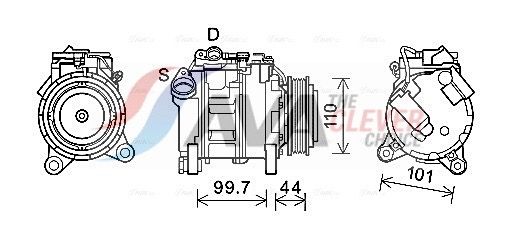 Компресор кондиціонера AVA QUALITY COOLING BWAK493 - zapix