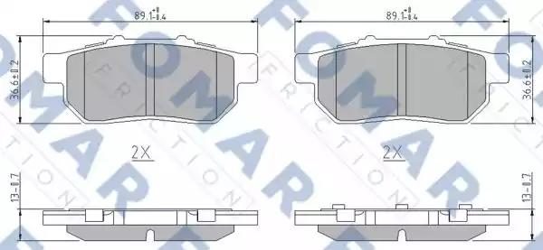 Гальмівні колодки дискові FOMAR FRICTION FO902681 - zapix