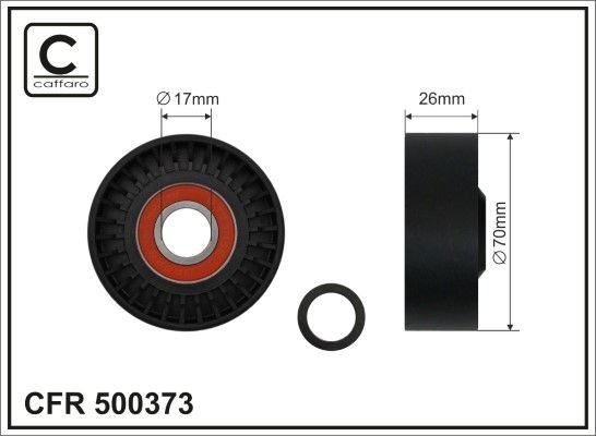 Ролик натяжний ременя приводного CAFFARO 500373 - zapix