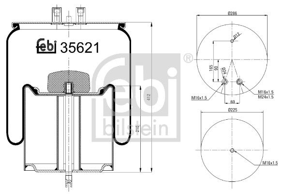 Пневматична підвіска FEBI BILSTEIN 35621 - zapix