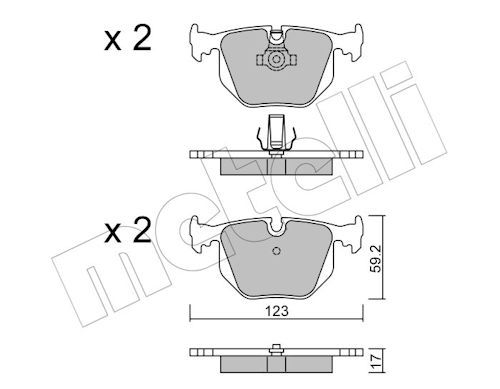 Гальмівні колодки дискові METELLI 2205600 - zapix