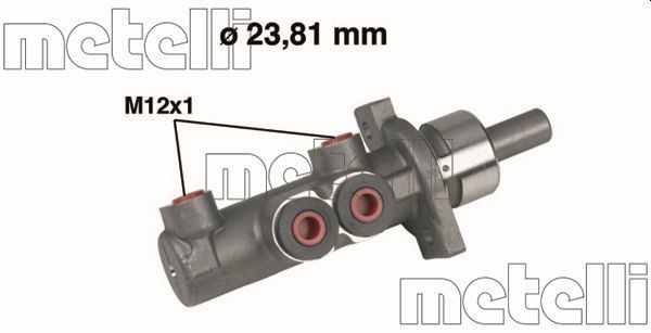 Головний гальмівний циліндр METELLI 050280 - zapix