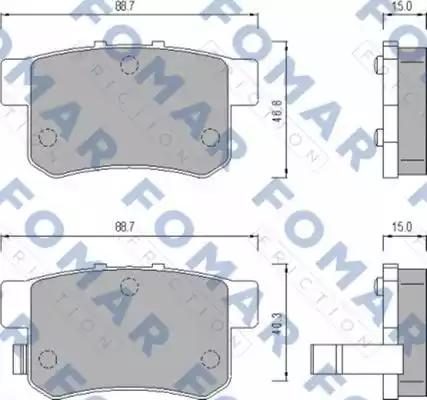 Гальмівні колодки дискові FOMAR FRICTION FO475181 - zapix