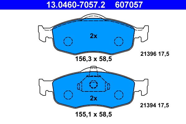 Гальмівні колодки дискові ATE 13046070572 - zapix
