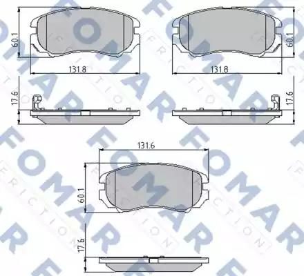 Гальмівні колодки дискові FOMAR FRICTION FO932381 - zapix