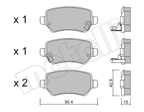 Гальмівні колодки дискові METELLI 2205420 - zapix