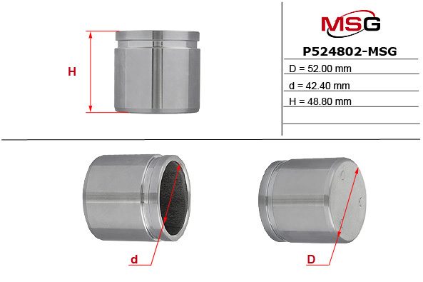 Поршень гальмівного супорта P524802MSG - zapix