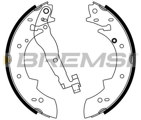 Гальмівні колодки ручника (барабанні) BREMSI GF0419 - zapix