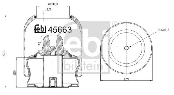 Пневматична підвіска FEBI BILSTEIN 45663 - zapix