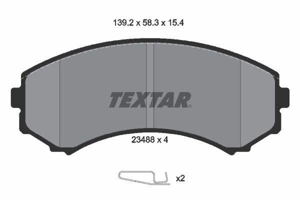 Гальмівні колодки дискові TEXTAR 2348801
