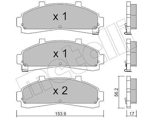 Гальмівні колодки дискові METELLI 2206830 - zapix