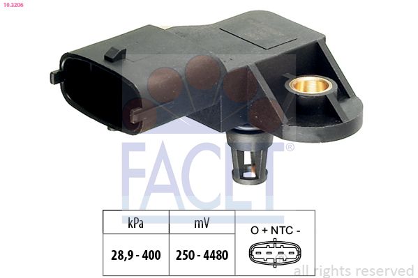 Датчик тиску наддува FACET 103206 - zapix