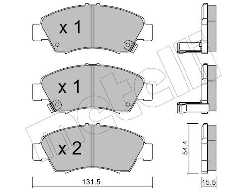 Гальмівні колодки дискові METELLI 2201380 - zapix