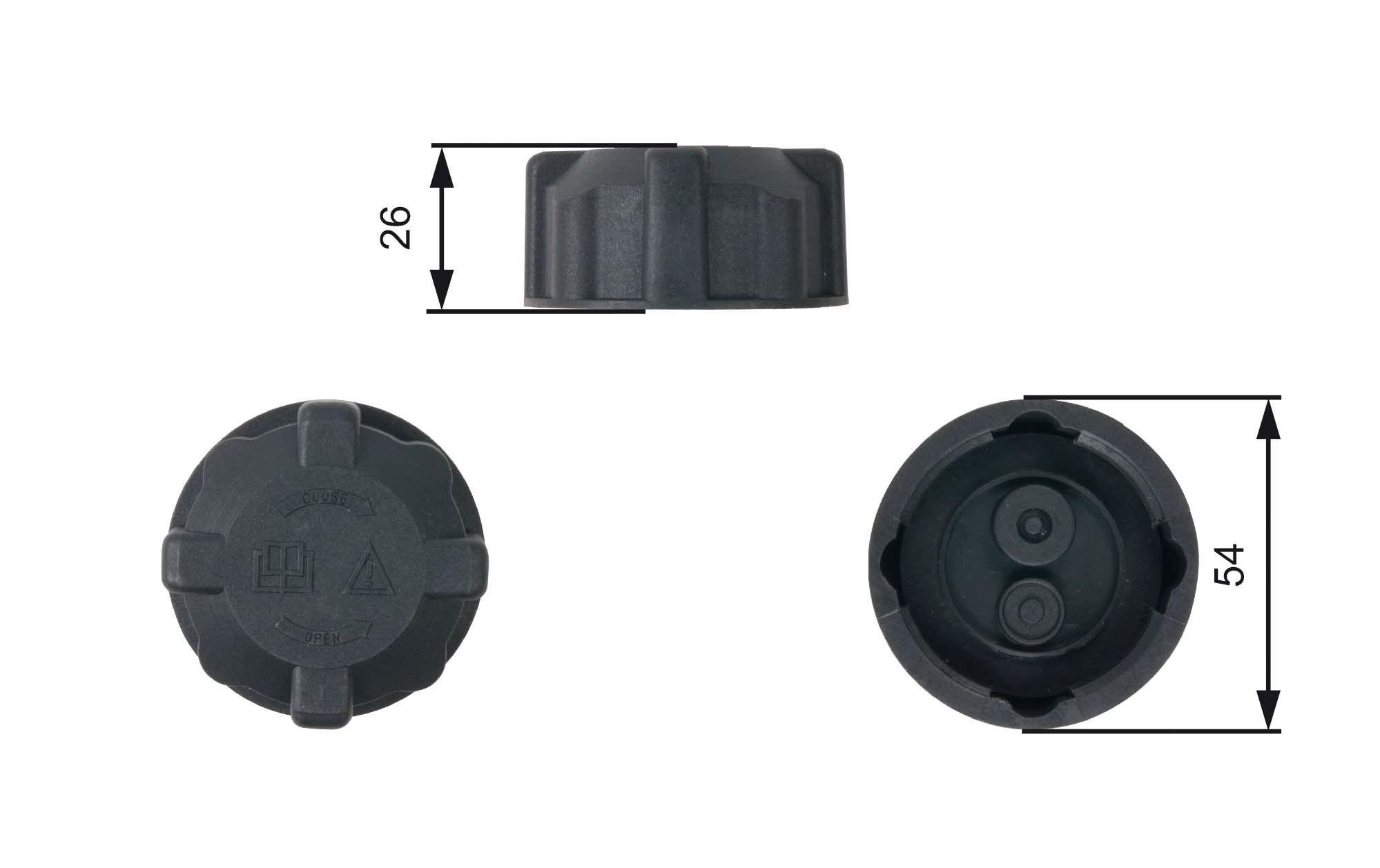 Кришка розширювального бачка GATES RC202 - zapix