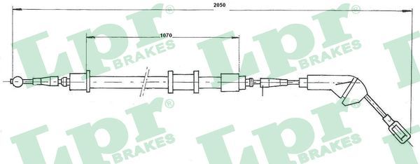 Трос ручного гальма LPR C0582B - zapix