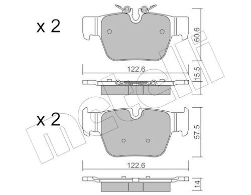 Гальмівні колодки дискові METELLI 2212670 - zapix