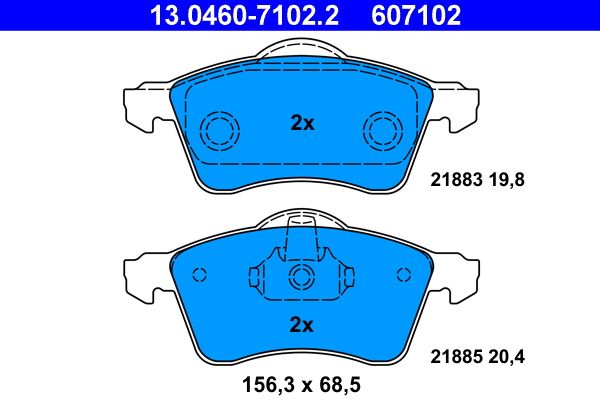 Гальмівні колодки дискові ATE 13046071022 - zapix
