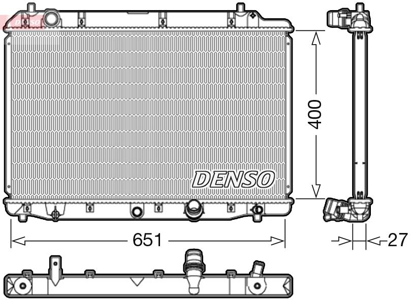 Радіатор охолодження двигуна DENSO DRM40036 - zapix