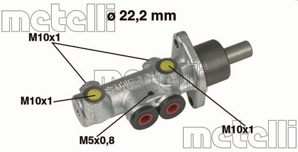 Головний гальмівний циліндр METELLI 050353 - zapix