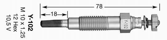Свічка розжарювання NGK 5925 - zapix