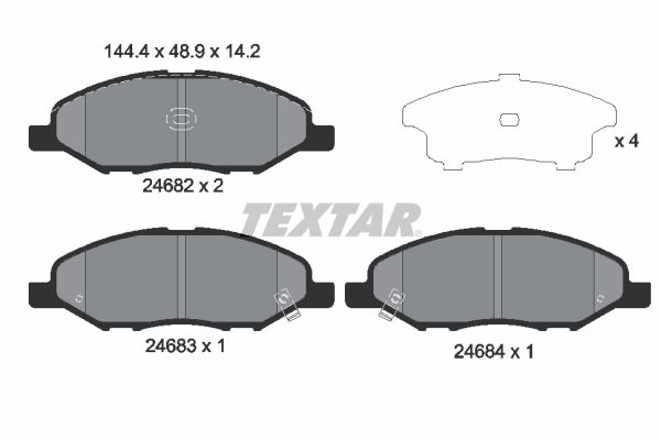 Гальмівні колодки дискові TEXTAR 2468201 - zapix