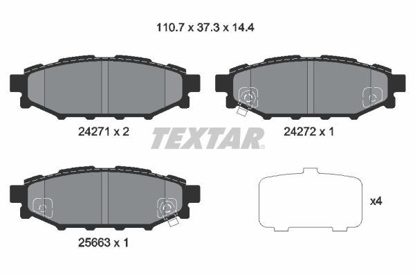 Гальмівні колодки дискові TEXTAR 2427101