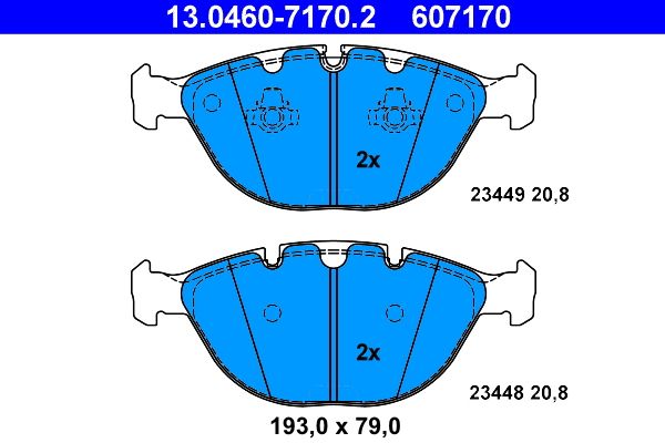 Гальмівні колодки дискові ATE 13046071702 - zapix