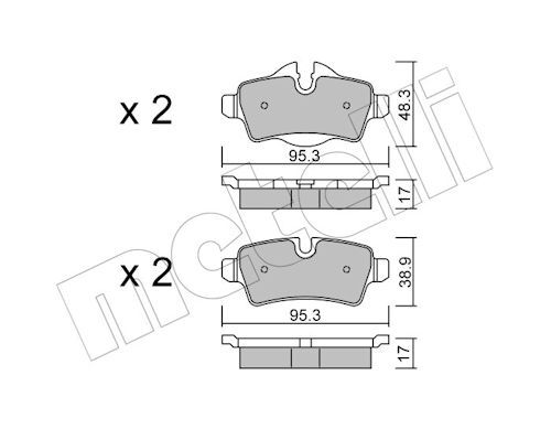 Гальмівні колодки дискові METELLI 2207690 - zapix